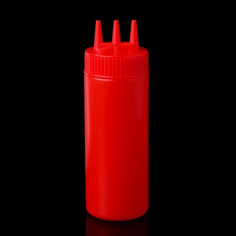 White 12OZ Sauce Dispenser Bottle Kitchen BBQ Essential Food Grade Cruet - Image 2